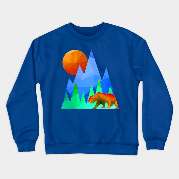 Northern Sunrise Crewneck Sweatshirt by robotface